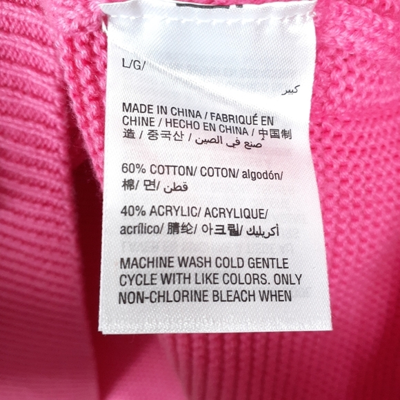 Charter Club Ribbed Sweater L Pink 385 - Picture 6 of 6
